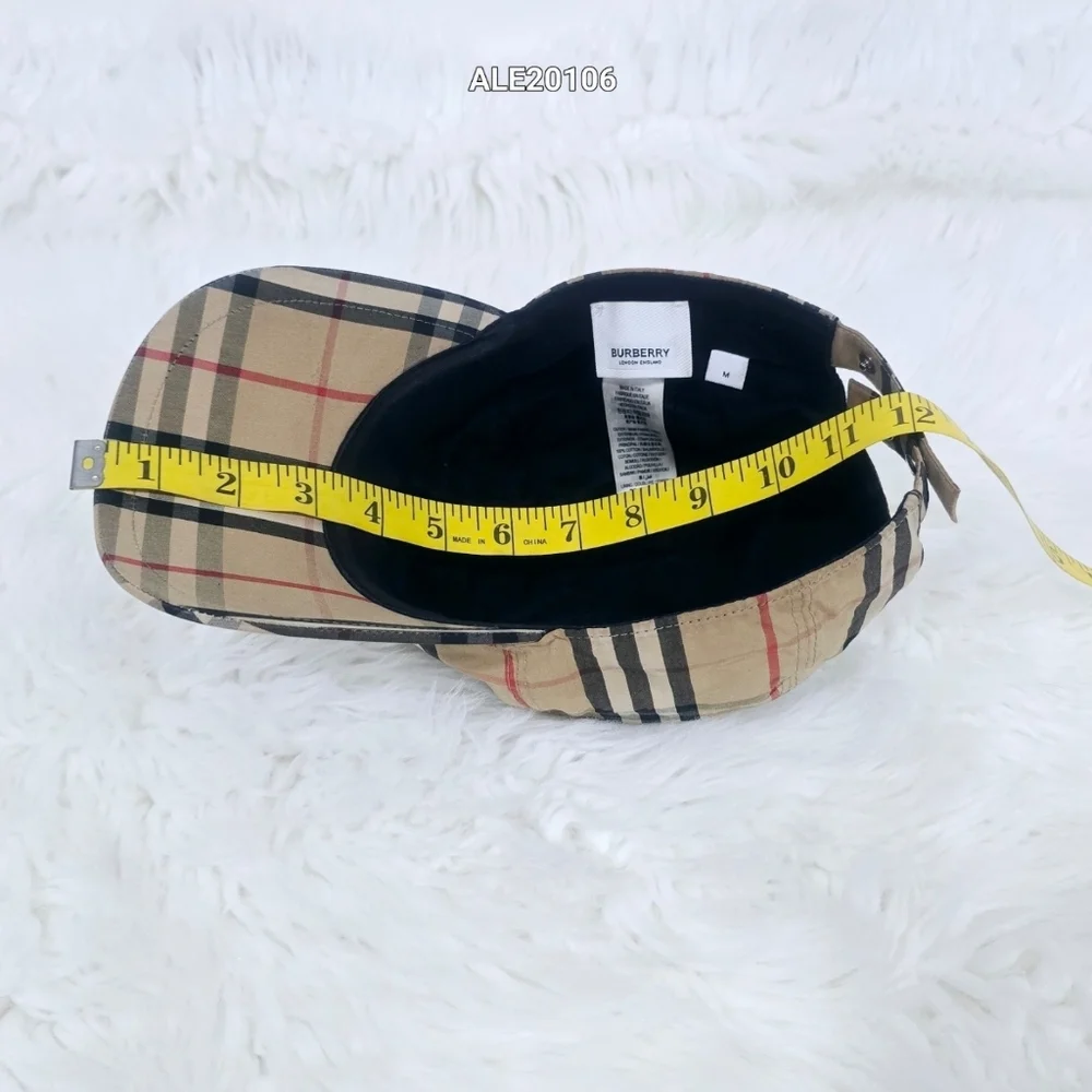 Burberry London Unisex Vintage TB LogoNova Check Baseball cap Size Mediun - Picture 4 of 13